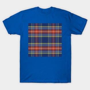 Pattern Scottish tartan blue T-Shirt